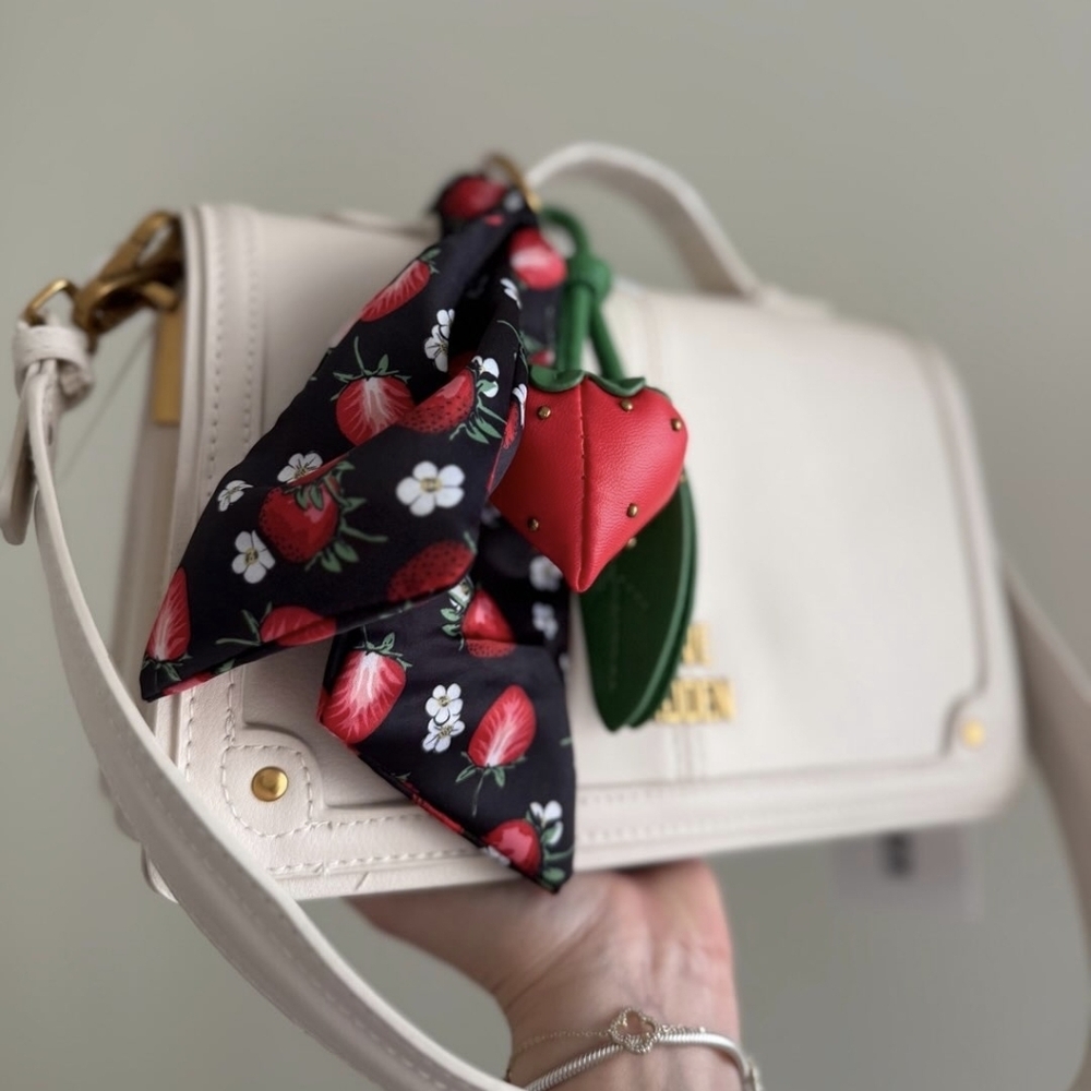 Steve Madden Cream Crossbody Bag with Strawberry Charm - Picture 3 of 7